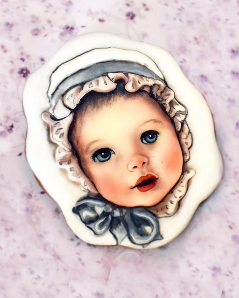 Baby Portrait (20 biscuits, dimension: 12 cm)
